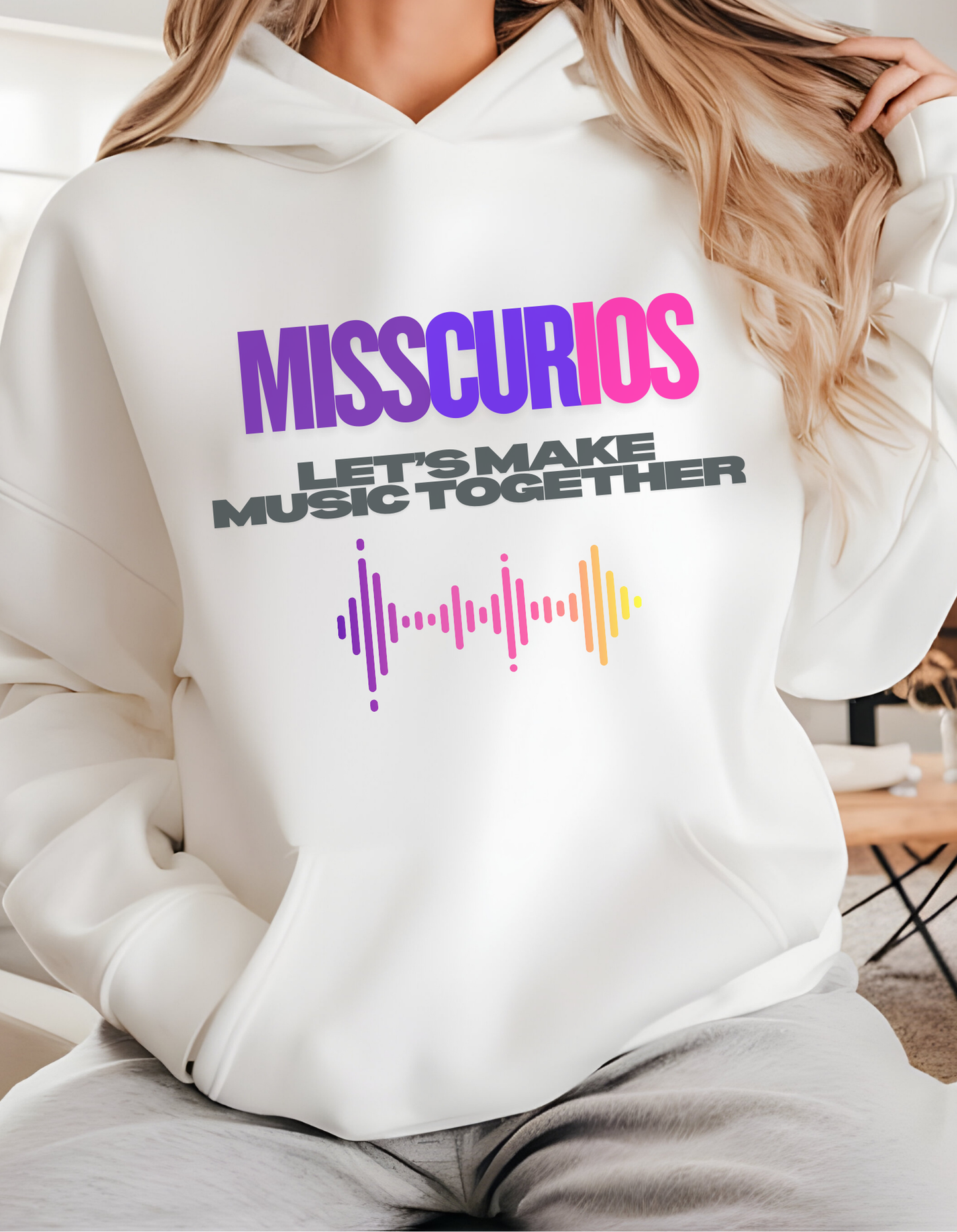 MISSCURIOS LET'S MAKE MUSIC TOGETHER | WHITE | T-Shirt | Hoodie | SweatShirt