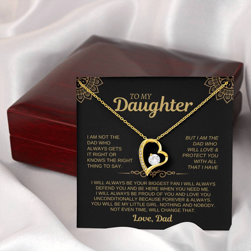 To My Daughter | I Will Be Your Biggest Fan | (Forever Love Necklace)