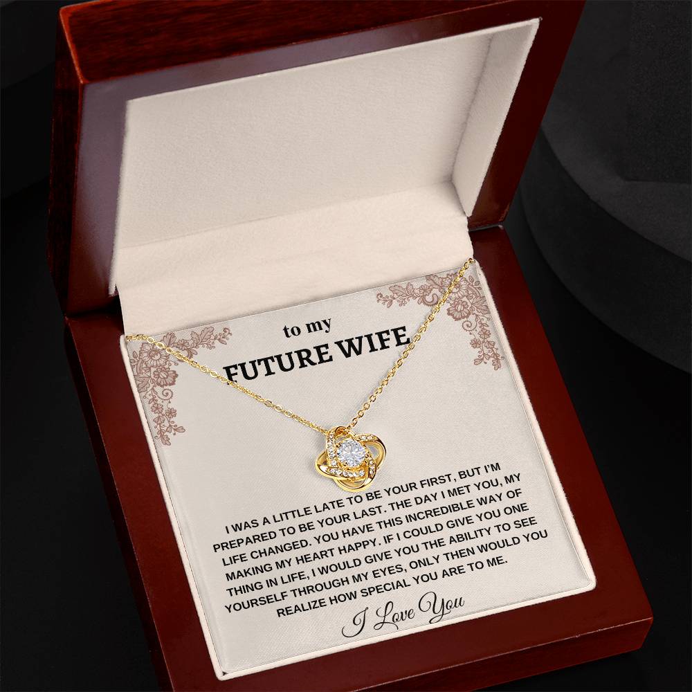 To My Future Wife | The Day I Met You, My Life Changed | Love Knot Necklace