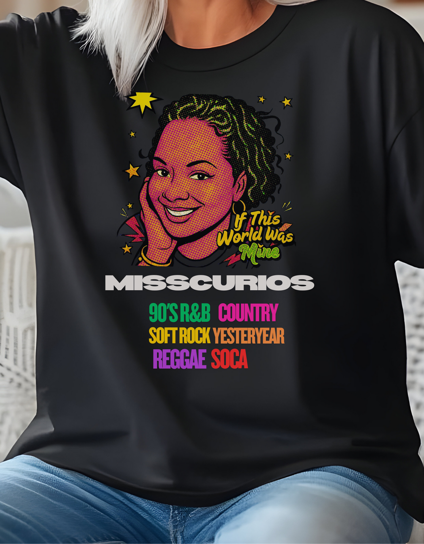 MISSCURIOS IF THIS WORLD WAS MINE MUSIC GENRES | BLACK |T-Shirt |SweatShirt | Hoodie