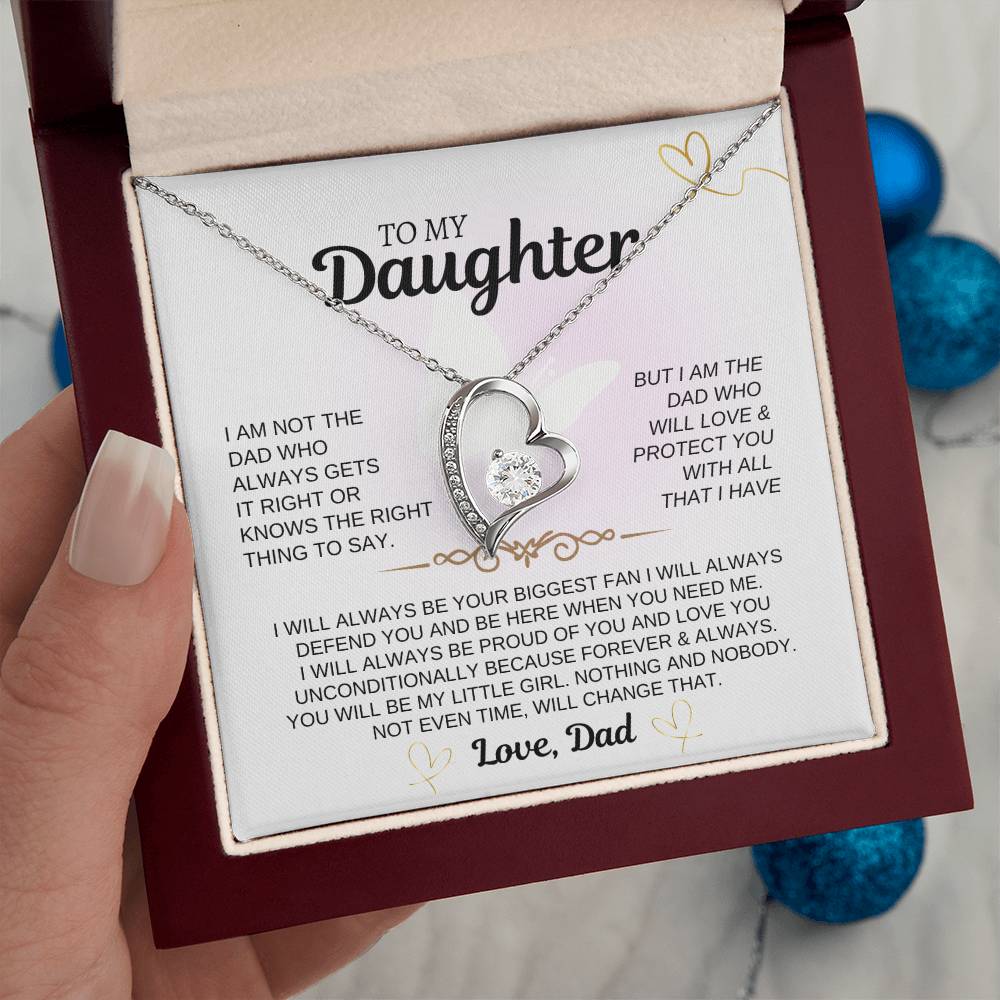 To My Daughter | I Love You Unconditionally | Forever Love Necklace