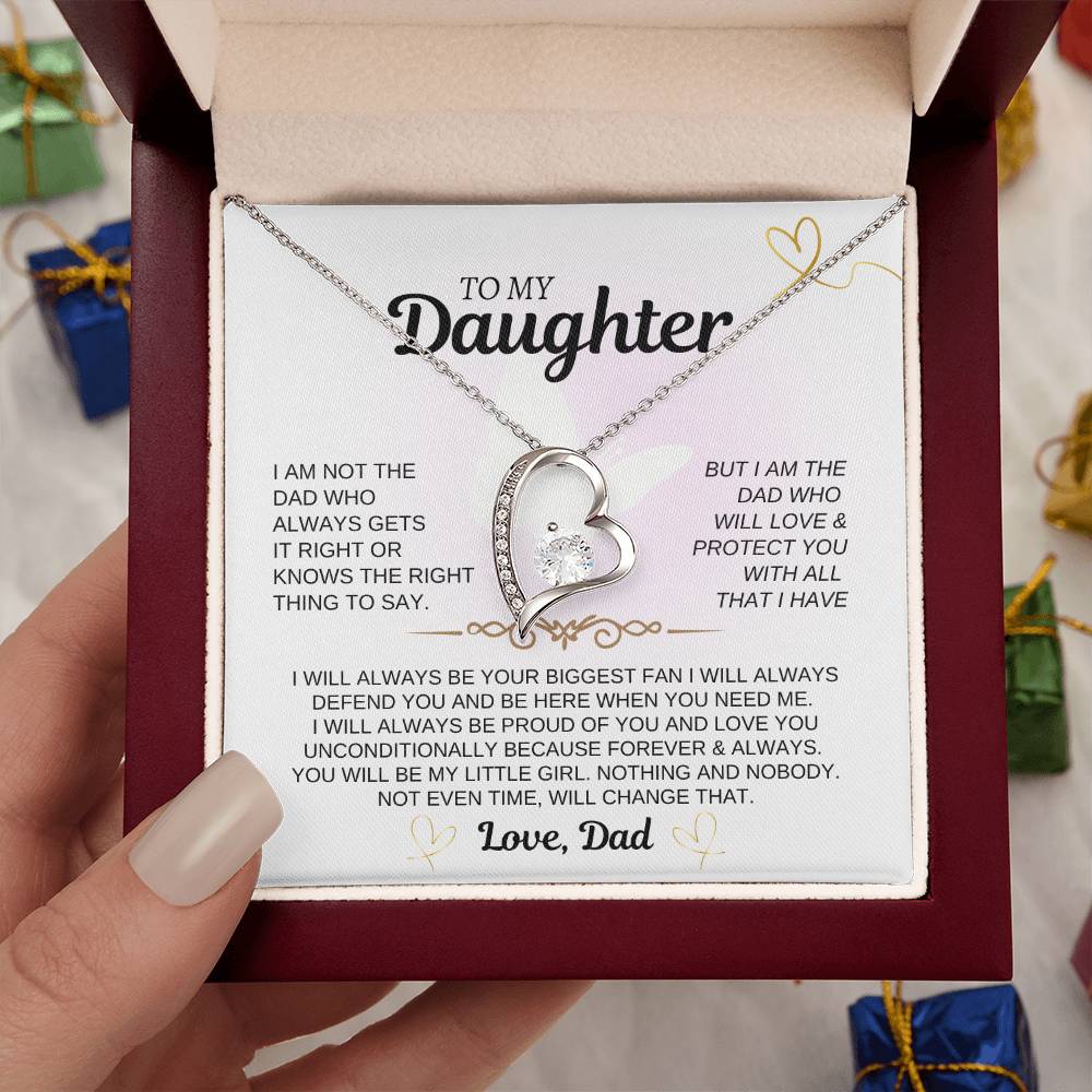 To My Daughter | I Love You Unconditionally | Forever Love Necklace