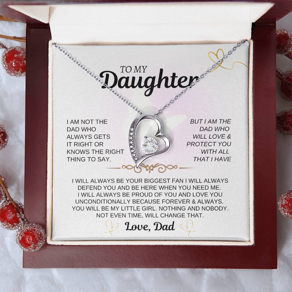 To My Daughter | I Love You Unconditionally | Forever Love Necklace