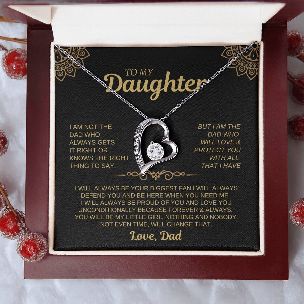 To My Daughter |  I Will Be Your Biggest Fan | (Forever Love Necklace)