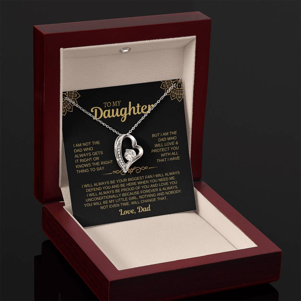 To My Daughter |  I Will Be Your Biggest Fan | (Forever Love Necklace)