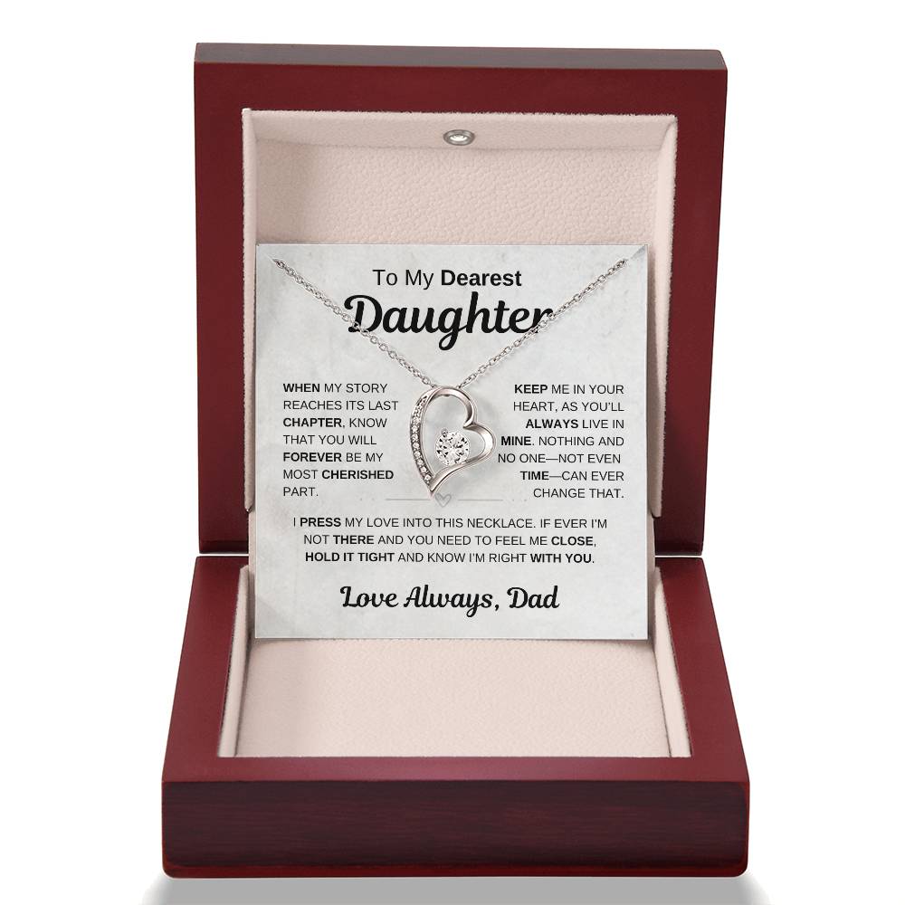 To My Dearest Daughter | Keep Me In Your Heart | Forever Love Necklace