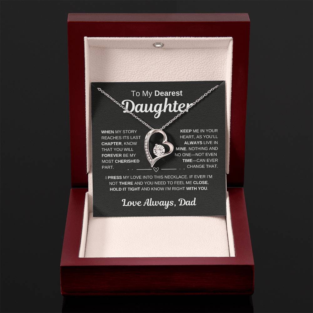 To My Dearest Daughter | Keep Me In Your Heart | Forever Love Necklace