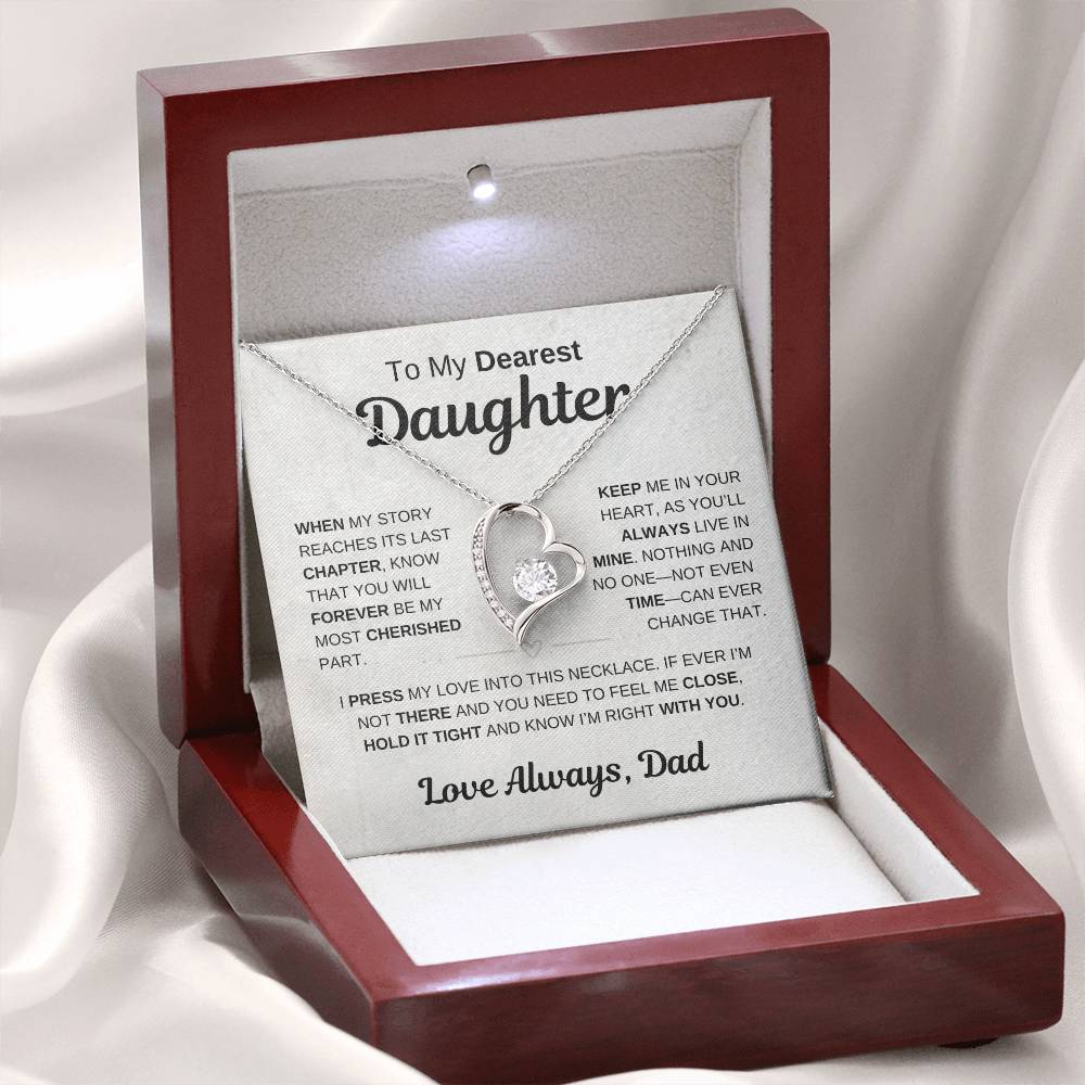 To My Dearest Daughter | Keep Me In Your Heart | Forever Love Necklace