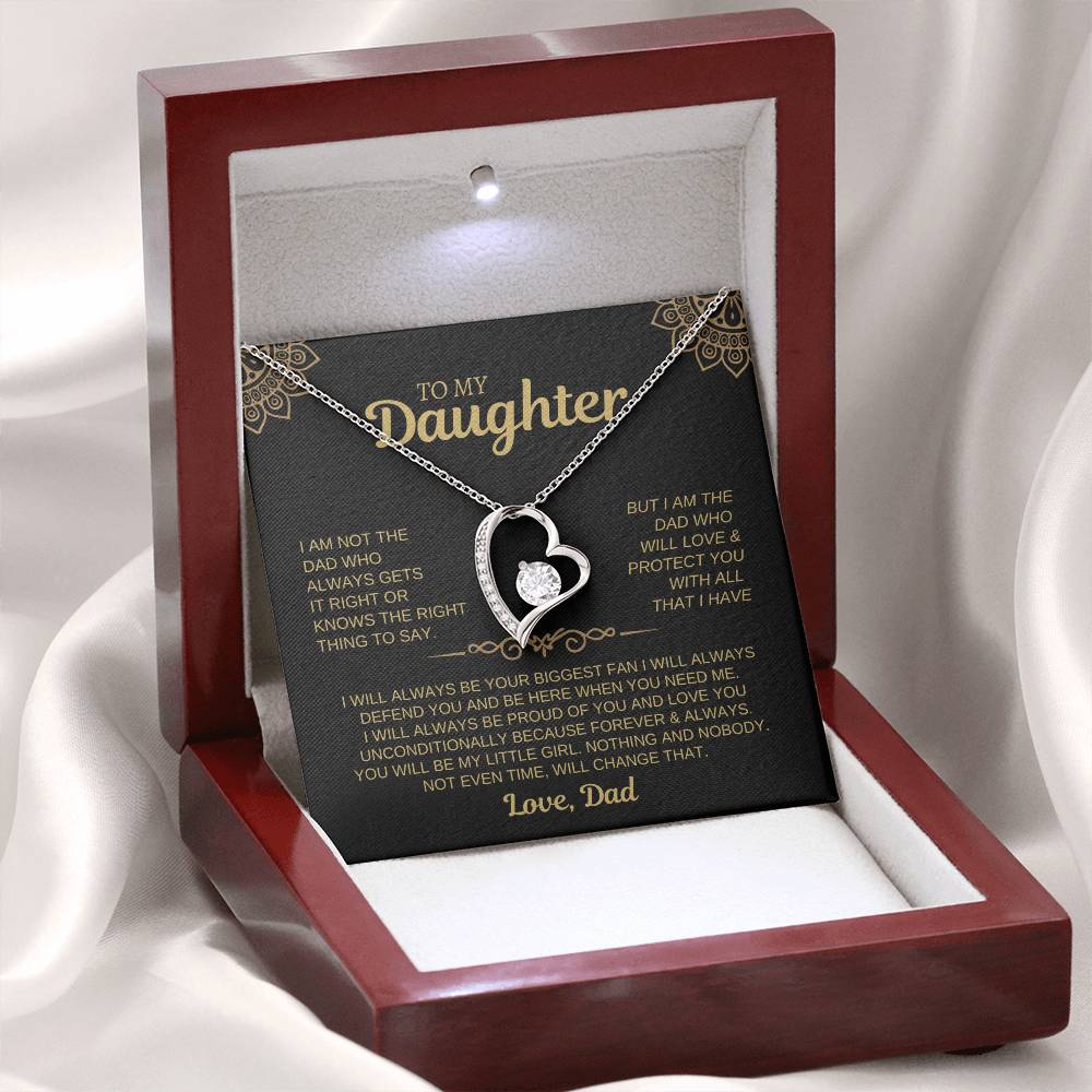 To My Daughter |  I Will Be Your Biggest Fan | (Forever Love Necklace)