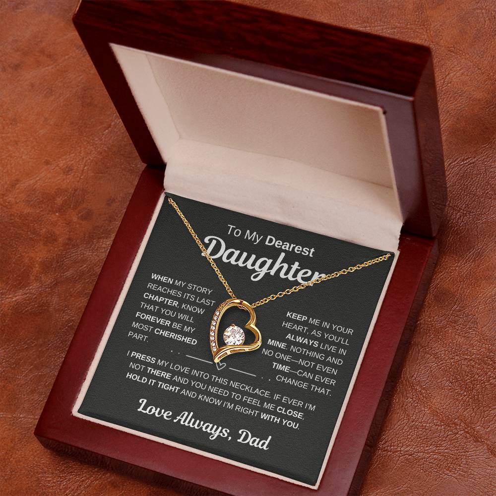 To My Dearest Daughter | Keep Me In Your Heart | Forever Love Necklace