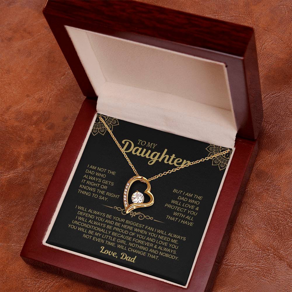 To My Daughter |  I Will Be Your Biggest Fan | (Forever Love Necklace)