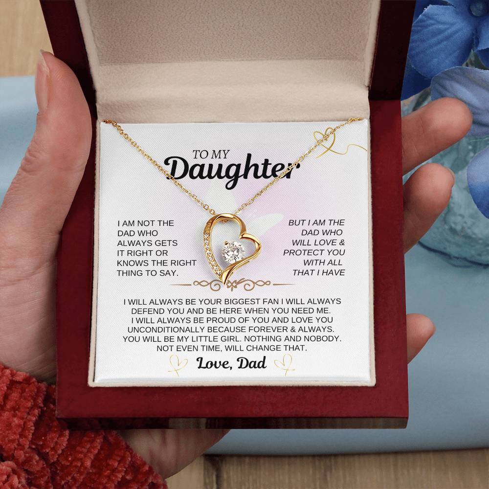 To My Daughter | I Love You Unconditionally | Forever Love Necklace