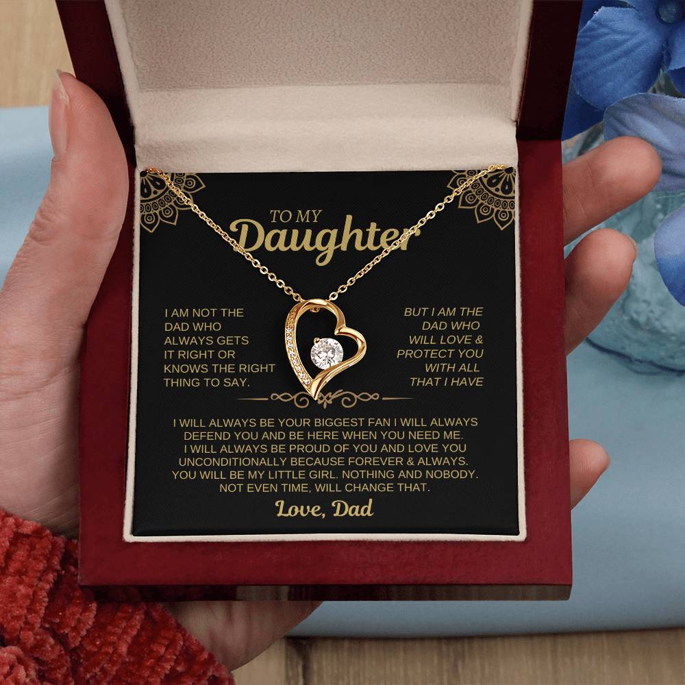 To My Daughter |  I Will Be Your Biggest Fan | (Forever Love Necklace)