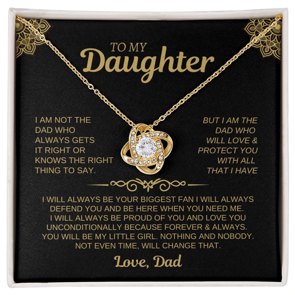 To My Daughter |  I Will Be Your Biggest Fan | (Love Knot Necklace)