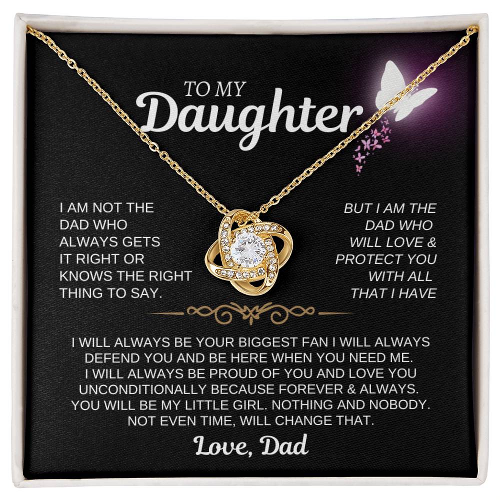 To My Daughter | I Will Always Be Proud Of You | Love Knot Necklace