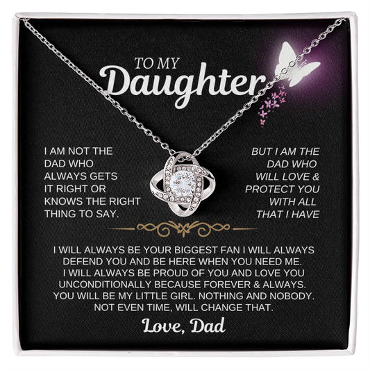 To My Daughter | I Will Always Be Proud Of You | Love Knot Necklace