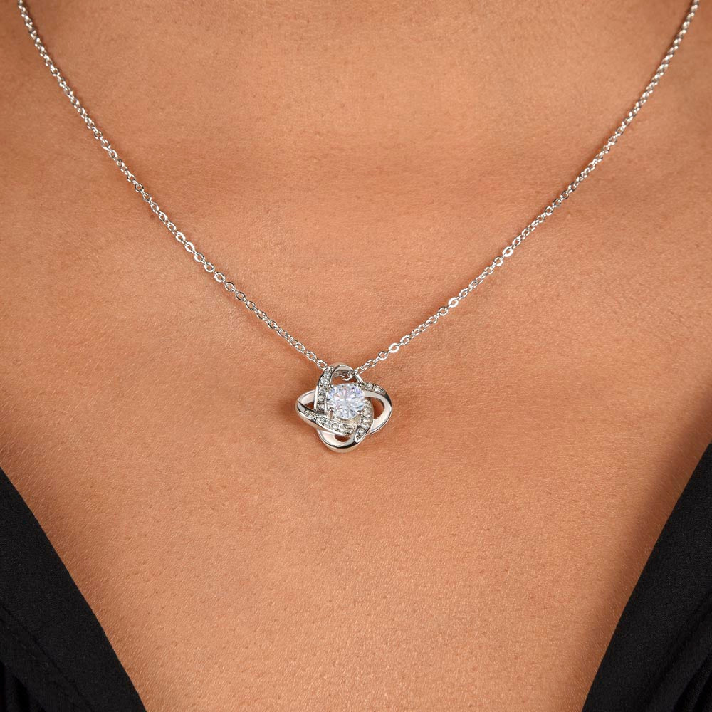 To My Daughter |  I Will Be Your Biggest Fan | (Love Knot Necklace)