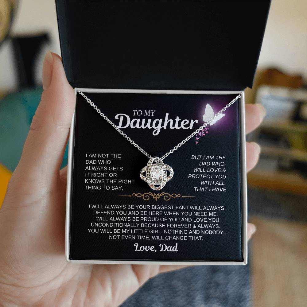 To My Daughter | I Will Always Be Proud Of You | Love Knot Necklace