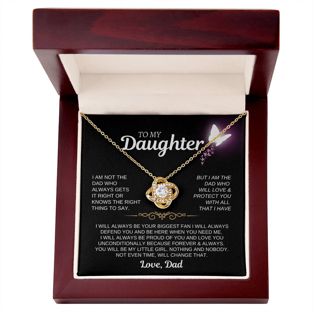 To My Daughter | I Will Always Be Proud Of You | Love Knot Necklace