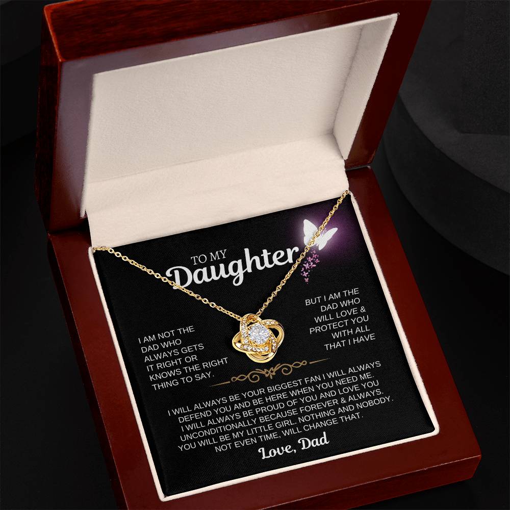 To My Daughter | I Will Always Be Proud Of You | Love Knot Necklace