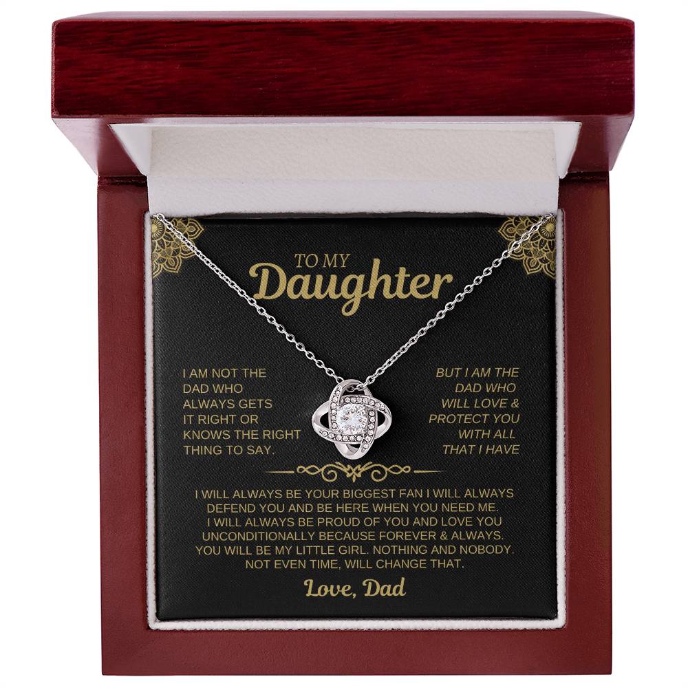 To My Daughter |  I Will Be Your Biggest Fan | (Love Knot Necklace)