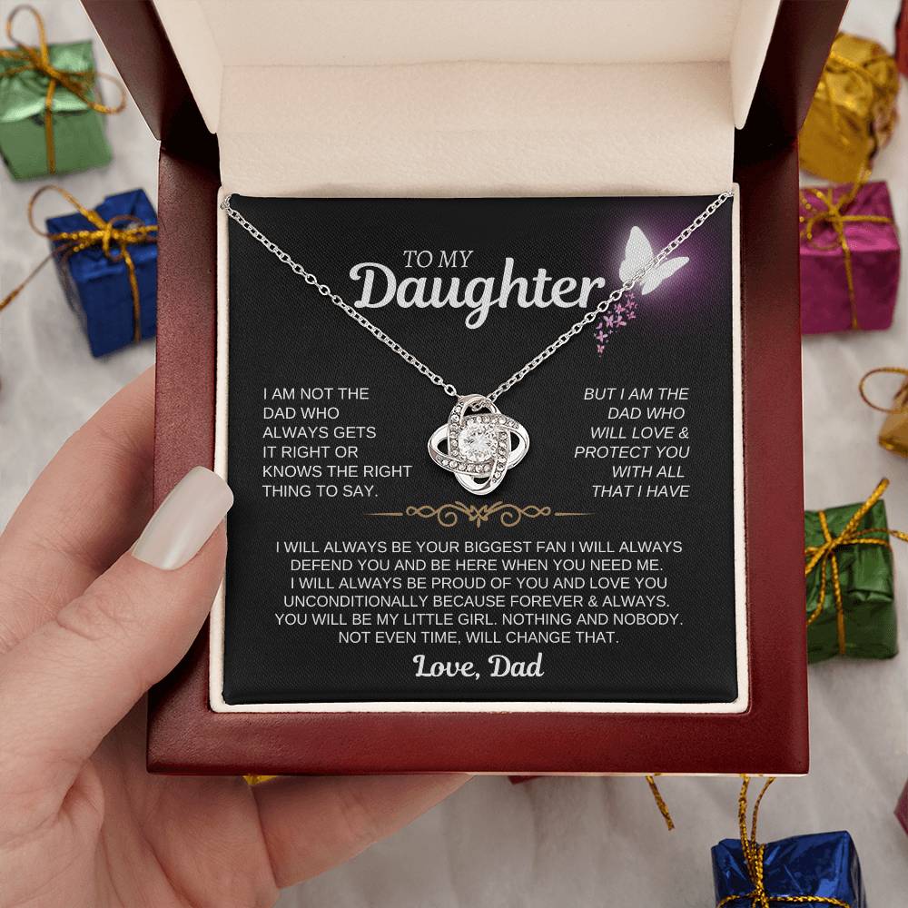 To My Daughter | I Will Always Be Proud Of You | Love Knot Necklace