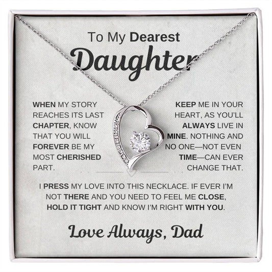 To My Dearest Daughter | Keep Me In Your Heart | Forever Love Necklace