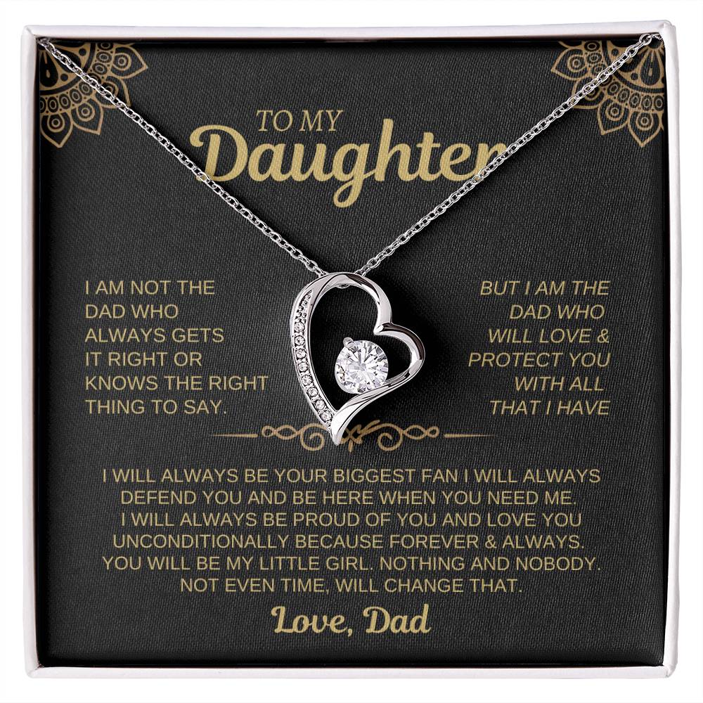 To My Daughter |  I Will Be Your Biggest Fan | (Forever Love Necklace)