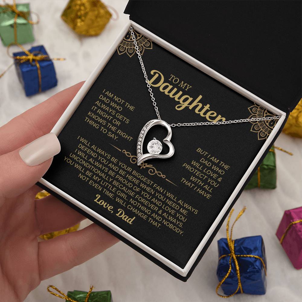 To My Daughter |  I Will Be Your Biggest Fan | (Forever Love Necklace)