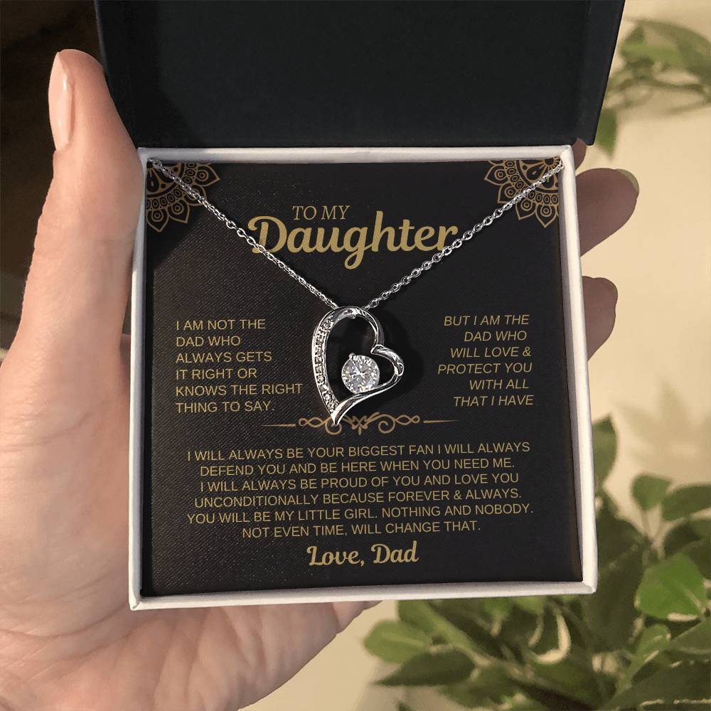 To My Daughter |  I Will Be Your Biggest Fan | (Forever Love Necklace)