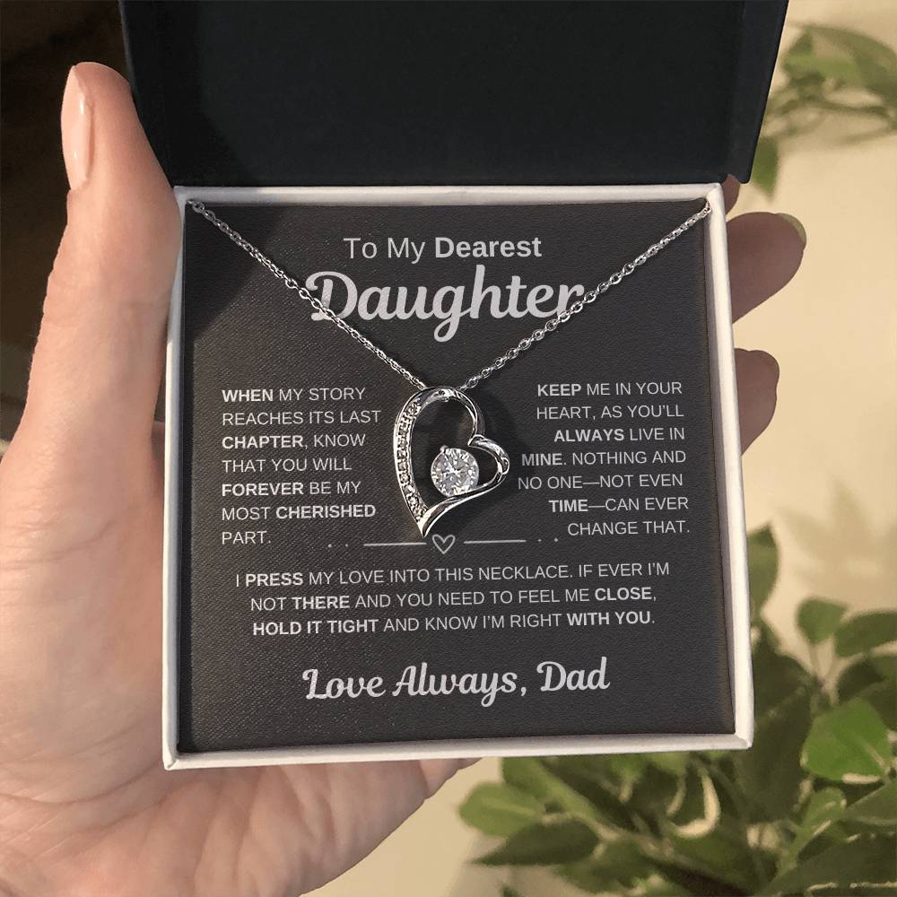 To My Dearest Daughter | Keep Me In Your Heart | Forever Love Necklace