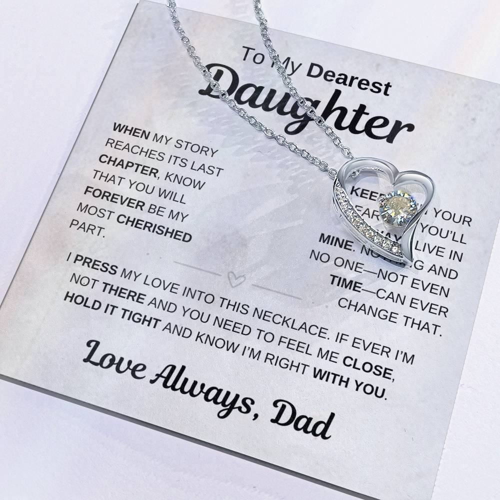 To My Dearest Daughter | Keep Me In Your Heart | Forever Love Necklace