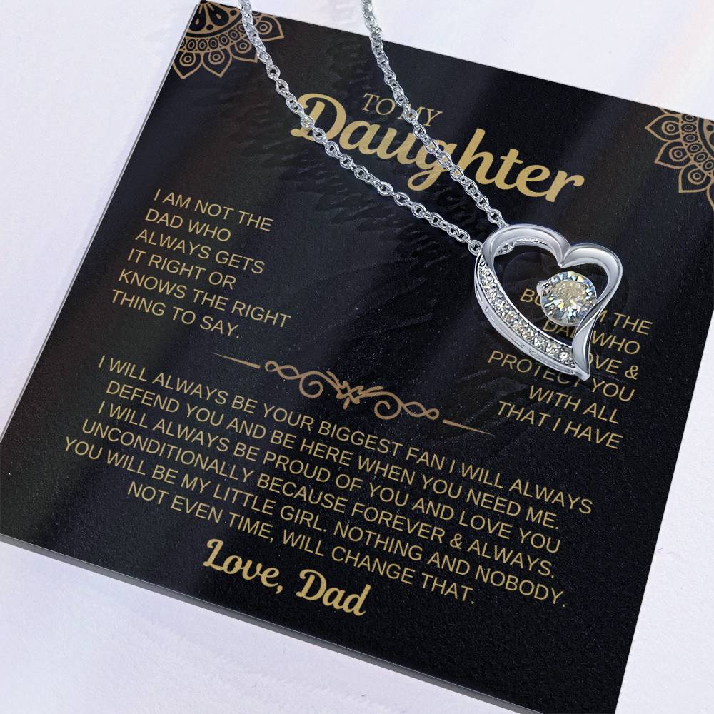 To My Daughter |  I Will Be Your Biggest Fan | (Forever Love Necklace)