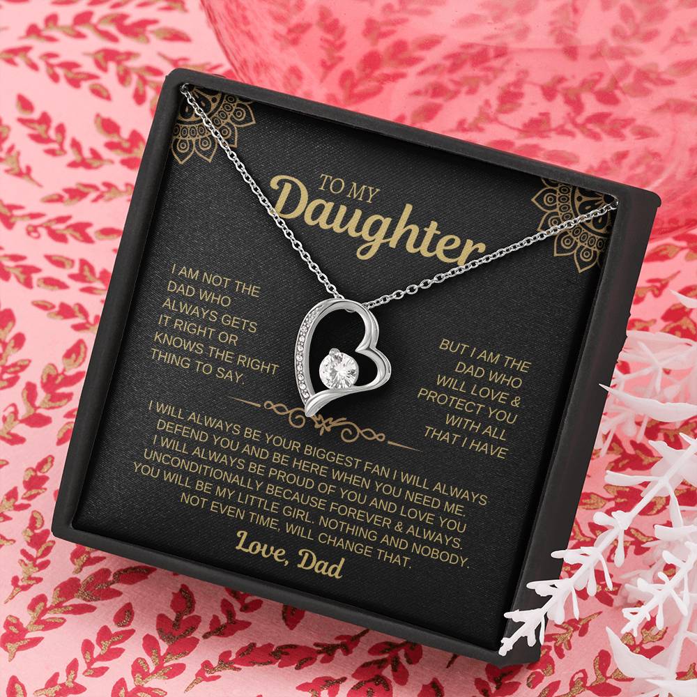 To My Daughter |  I Will Be Your Biggest Fan | (Forever Love Necklace)