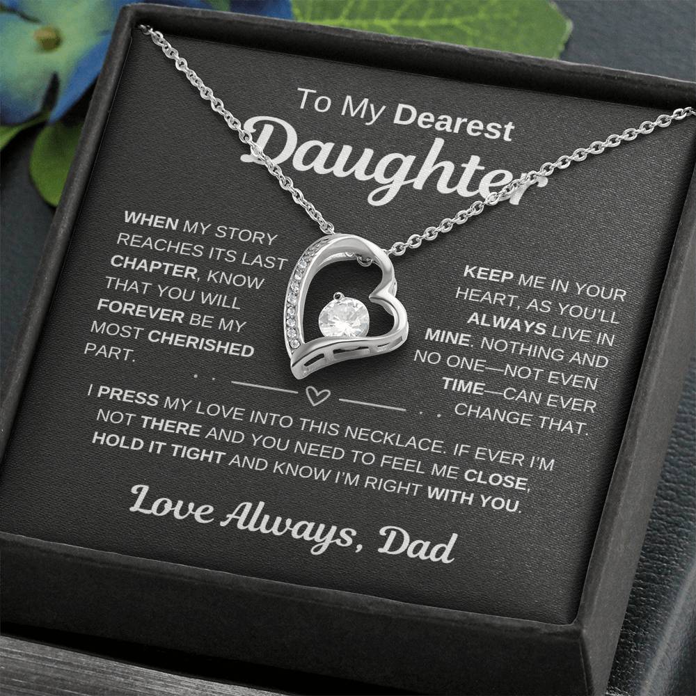 To My Dearest Daughter | Keep Me In Your Heart | Forever Love Necklace