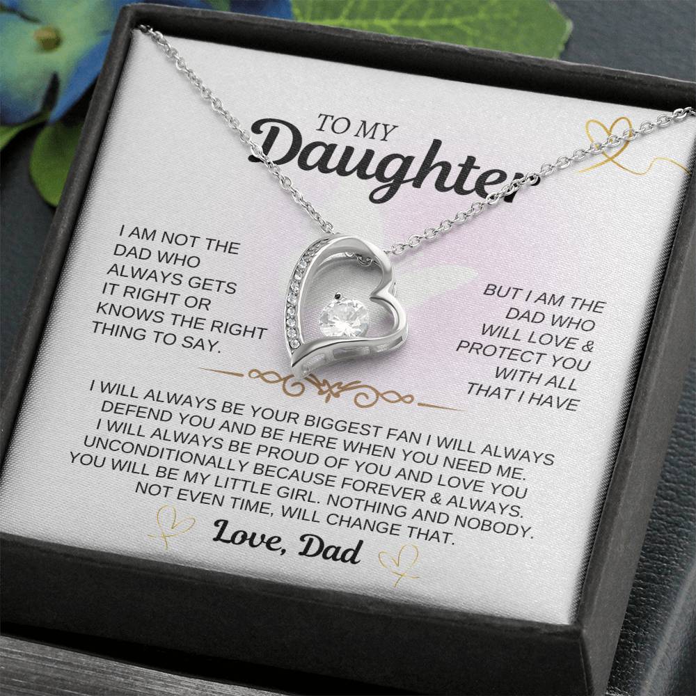 To My Daughter | I Love You Unconditionally | Forever Love Necklace