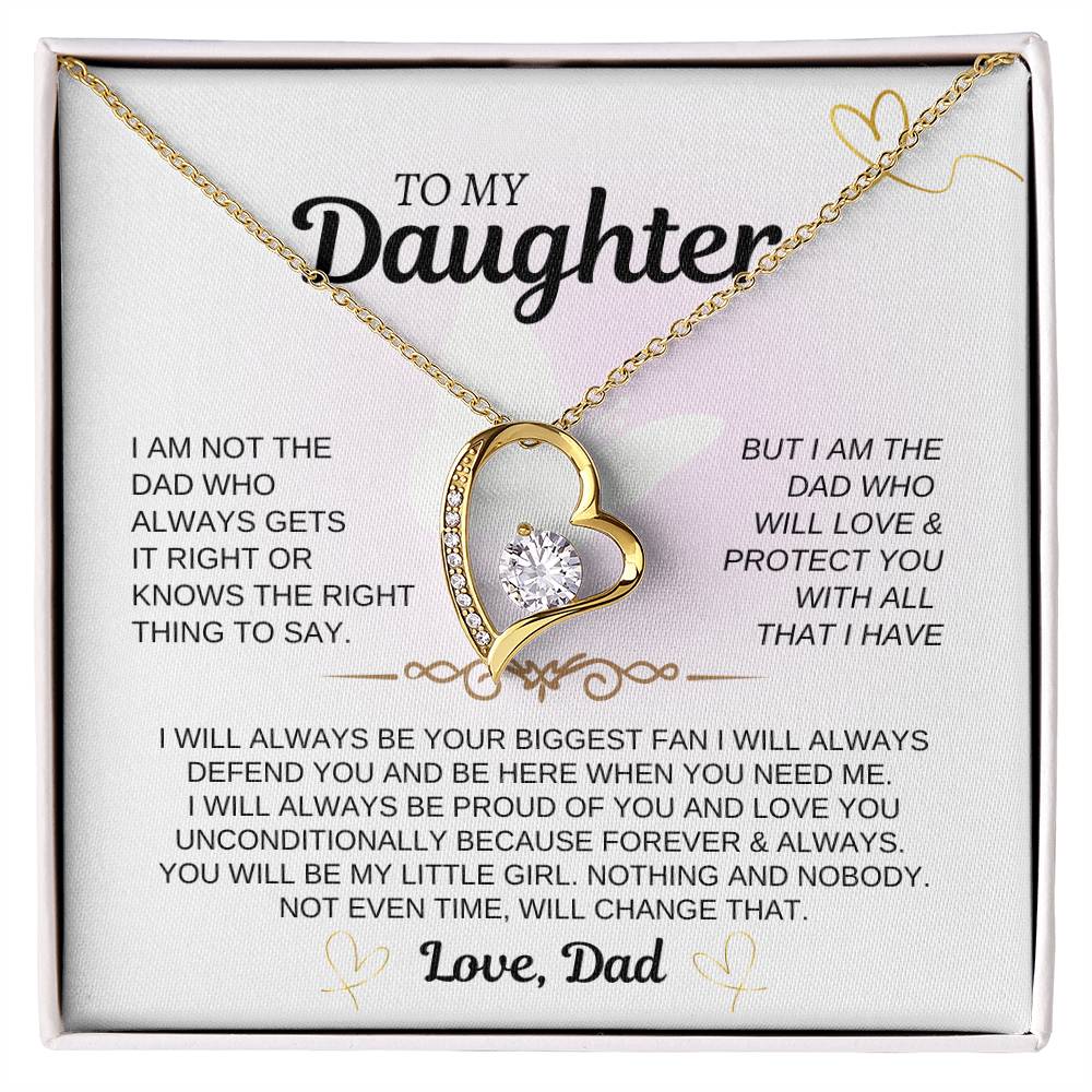 To My Daughter | I Love You Unconditionally | Forever Love Necklace