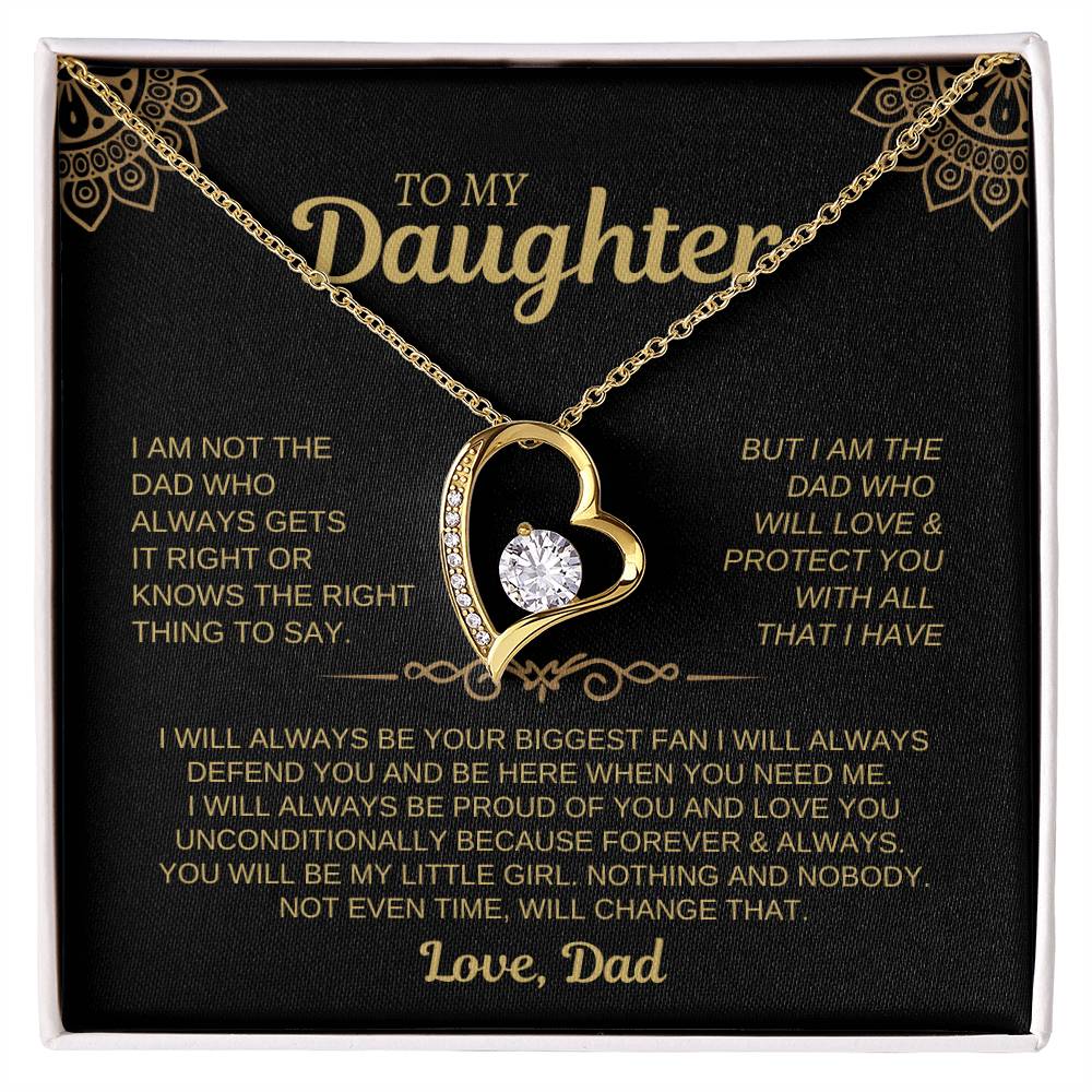 To My Daughter |  I Will Be Your Biggest Fan | (Forever Love Necklace)