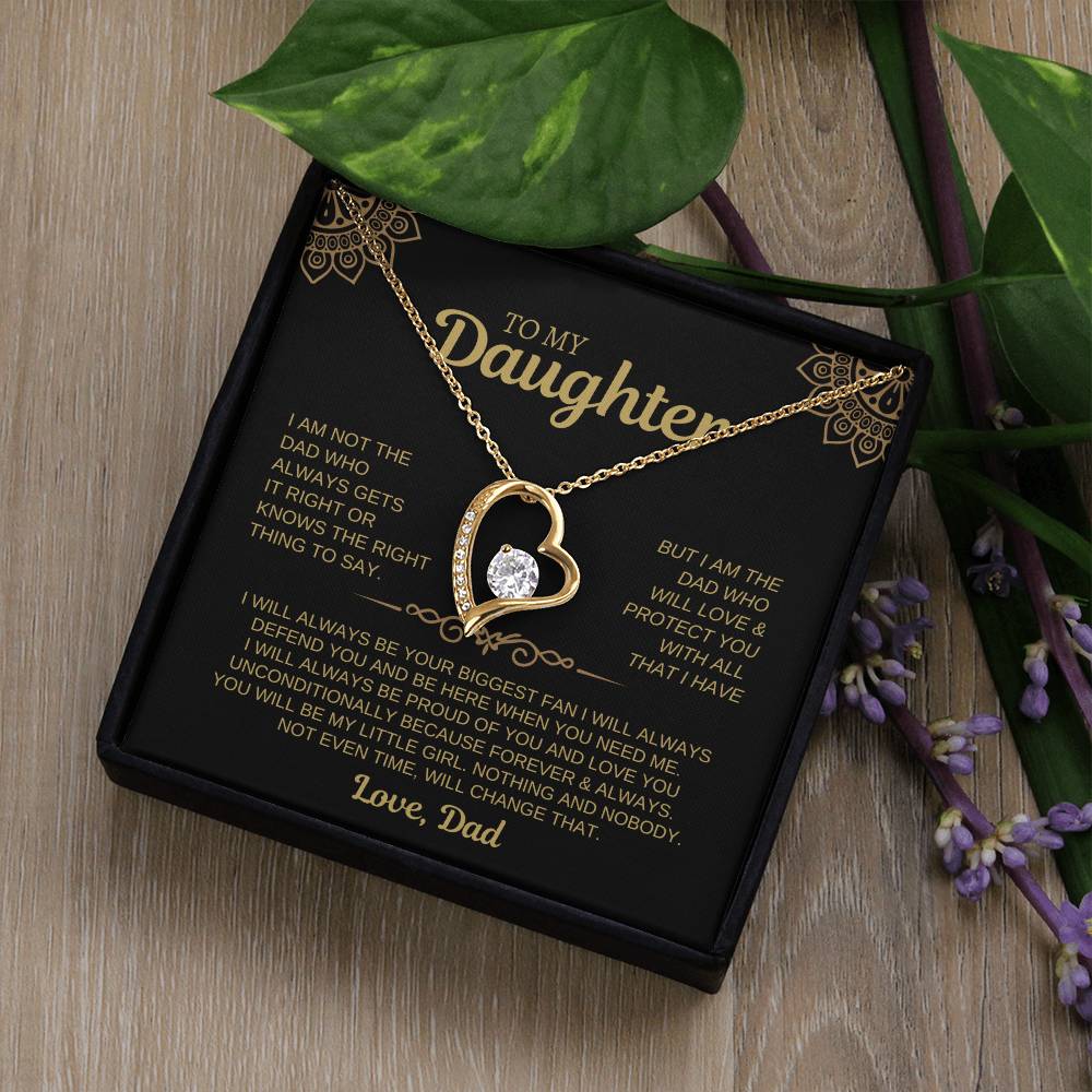 To My Daughter |  I Will Be Your Biggest Fan | (Forever Love Necklace)