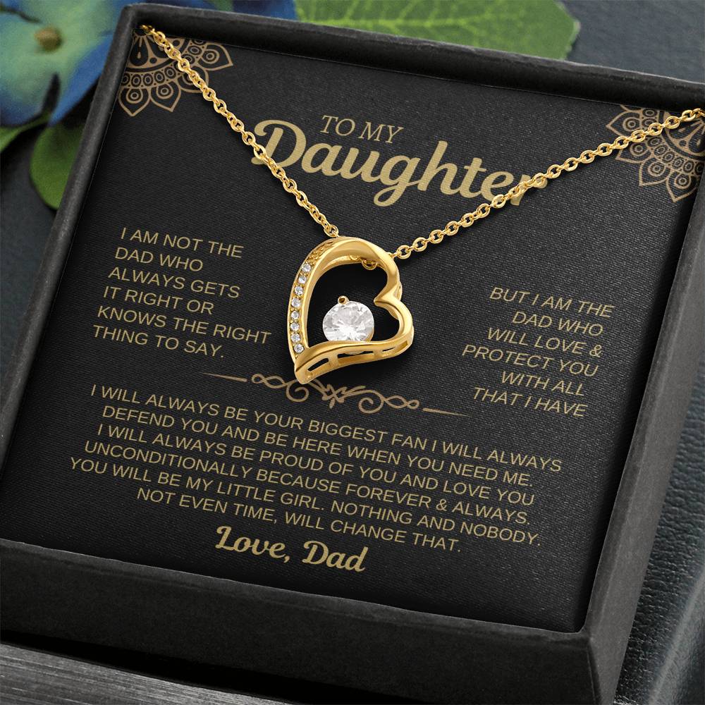 To My Daughter |  I Will Be Your Biggest Fan | (Forever Love Necklace)