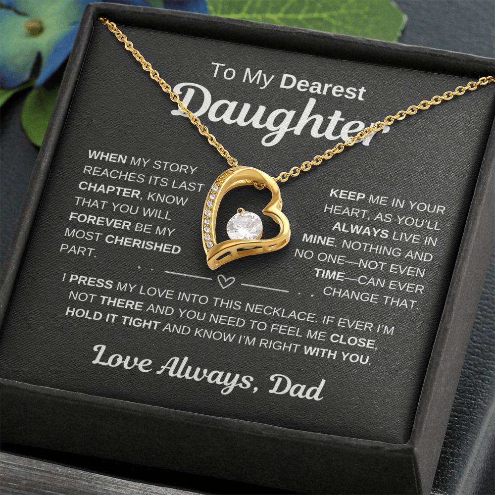 To My Dearest Daughter | Keep Me In Your Heart | Forever Love Necklace